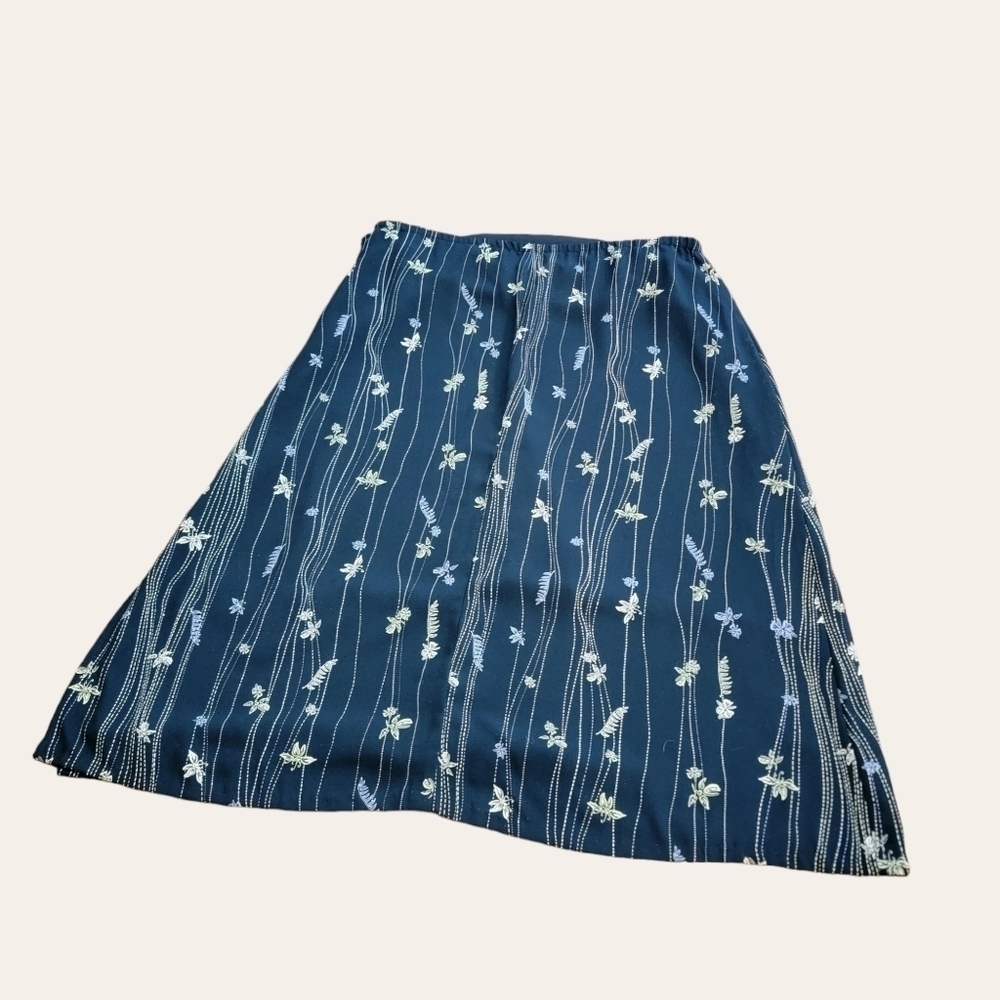 Villager Liz Claiborne Women's 16 Fully Lined Floral Skirt Career T26